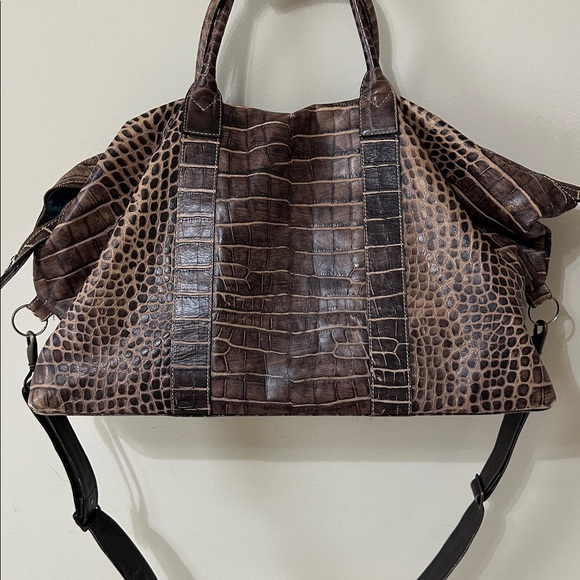 Vintage Dooney & Bourke Brown Croco Nile Bag - Picture 7 of 16